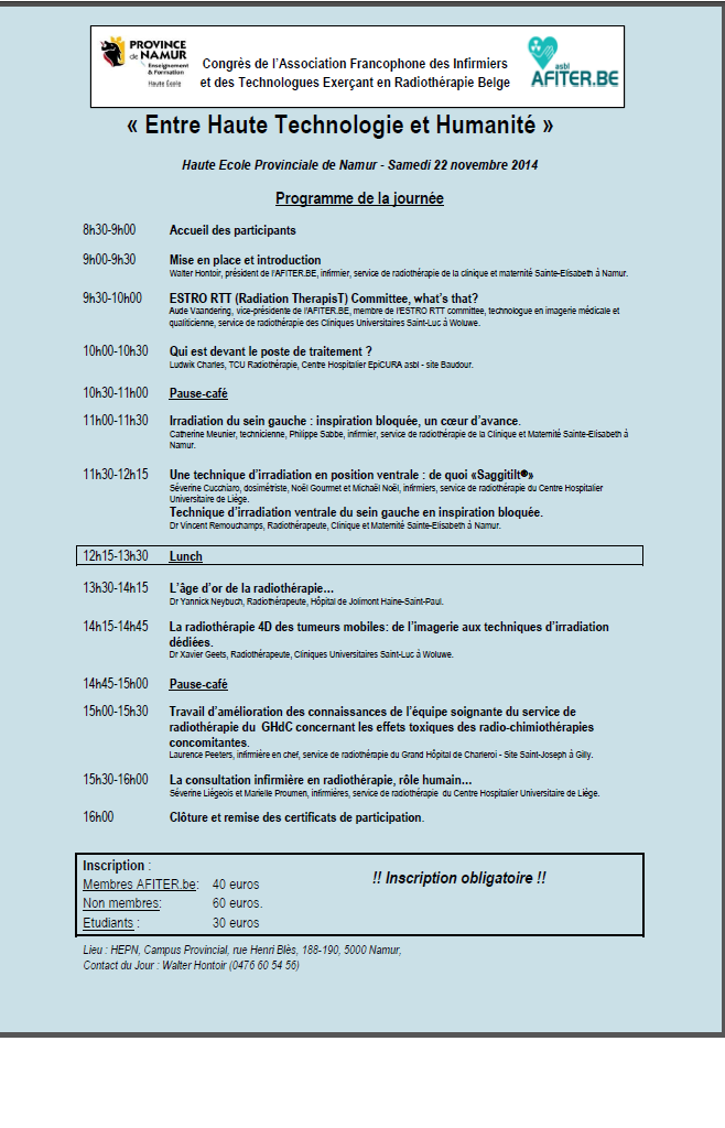 Programme scientifque